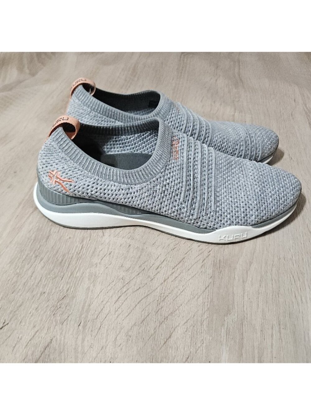 KURU Stride Slip On Sneaker Shoes Womens 9.5 Comfort Low Top Knit Mesh Gray